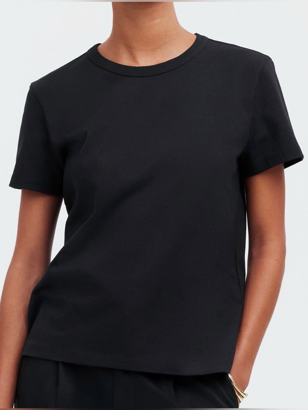 Women’s MadeWell Perfect Crewneck T-shirt in black, size XL